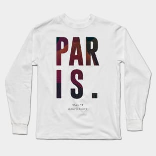Paris City Name Art Long Sleeve T-Shirt